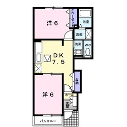 六軒駅 徒歩14分 1階の物件間取画像